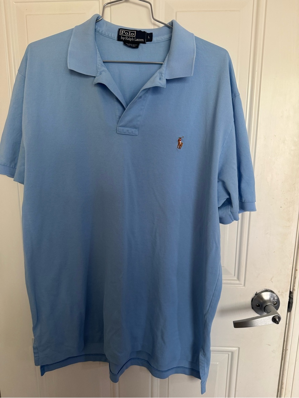 Ralph Lauren Light Blue Men’s Polo Shirt with Pony Logo